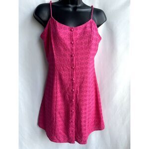 BP. Magenta Hot Pink Sundress Pink Size S Eyelet Barbie Barbiecore Girly Cute